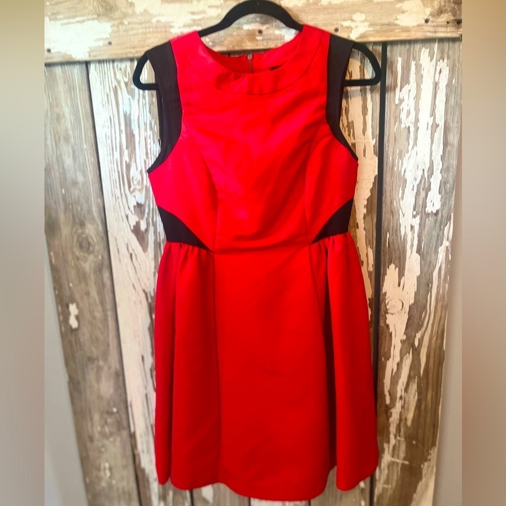 Prabal Gurung Red/black sleeveless dress size 8